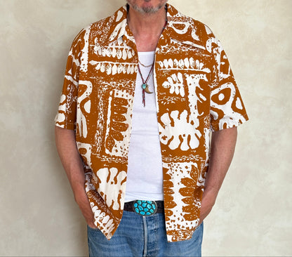 Medium Size Vintage 90s Hawaiian Cotton Shirt by Jantzen - Retro Beachwear Collectible-AJ357 Studio