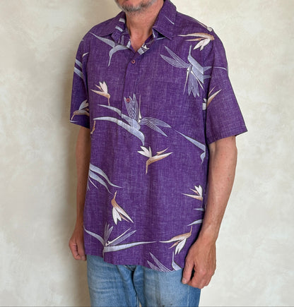 Small. Vintage 80s Hawaiian cotton shirt-AJ357 Studio