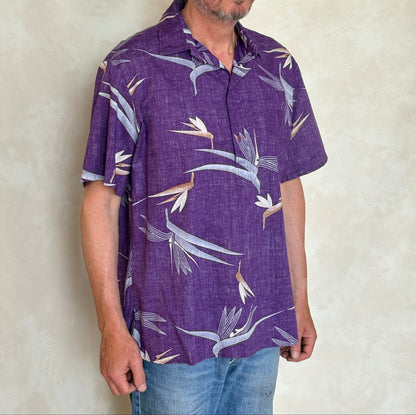 Small. Vintage 80s Hawaiian cotton shirt-AJ357 Studio