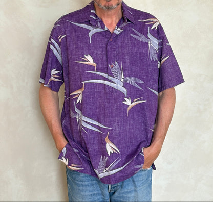 Small. Vintage 80s Hawaiian cotton shirt-AJ357 Studio