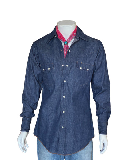 Size Small. Dee Cee 70s denim shirt New Old stock made in USA-AJ357 Studio