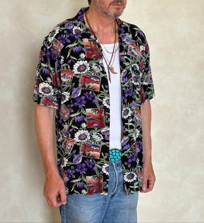 Vintage 90s Hawaiian Rayon Shirt by Puritan | Size Medium-AJ357 Studio