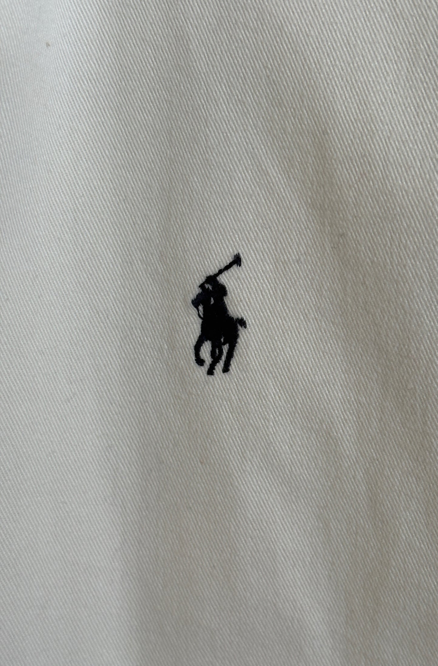 Ralph Lauren BLAIRE Button-Down Shirt Medium | Solid White Cotton | Made in USA | Mens Classic White Shirt