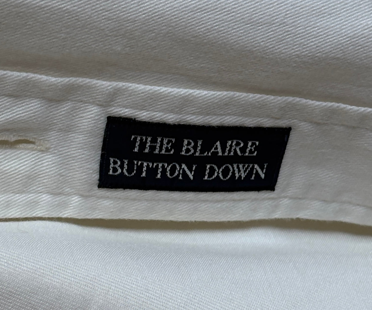 Ralph Lauren BLAIRE Button-Down Shirt Medium | Solid White Cotton | Made in USA | Mens Classic White Shirt