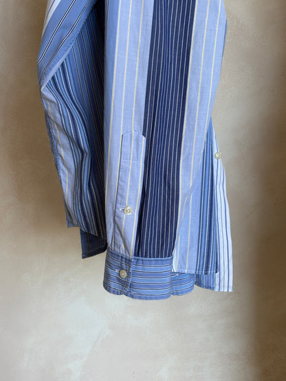Ralph Lauren BLAIRE Button-Down Shirt Medium | Blue Multi Stripe Cotton | Made in Northern Mariana Islands | Mens Classic Shirt