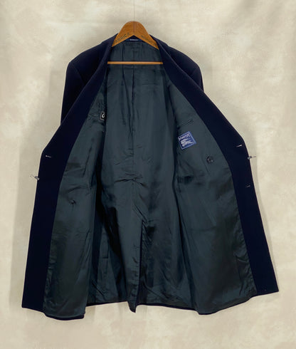 Size 52 EU Vintage dark blue Burberrys Cashmere Overcoat – Double Breasted Classic.-AJ357 Studio