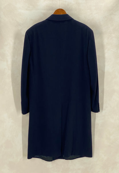 Size 52 EU Vintage dark blue Burberrys Cashmere Overcoat – Double Breasted Classic.-AJ357 Studio