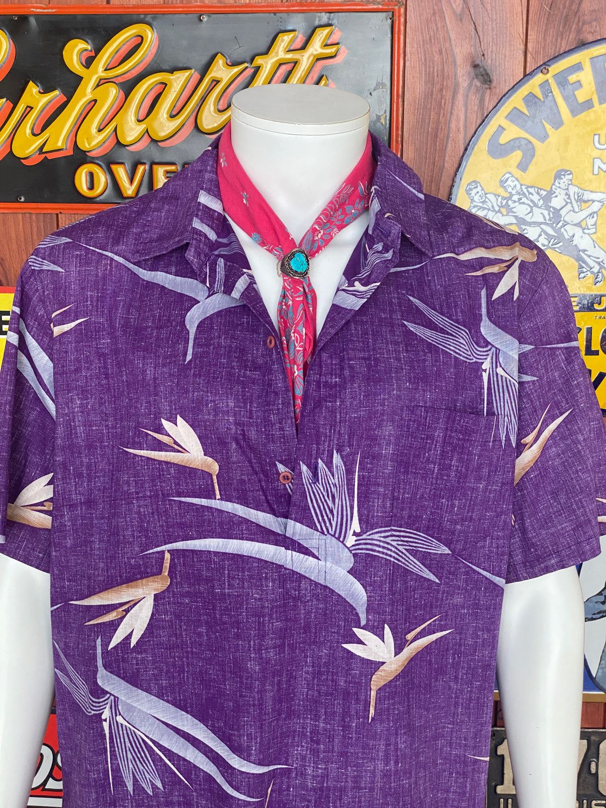 Small. Vintage 80s Hawaiian cotton shirt-AJ357 Studio