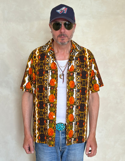 Vintage 60s Hawaiian Cotton Shirt Made in Hawaii | Size M-AJ357 Studio