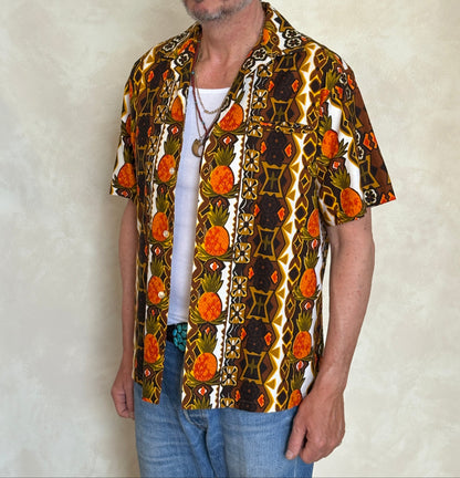 Vintage 60s Hawaiian Cotton Shirt Made in Hawaii | Size M-AJ357 Studio
