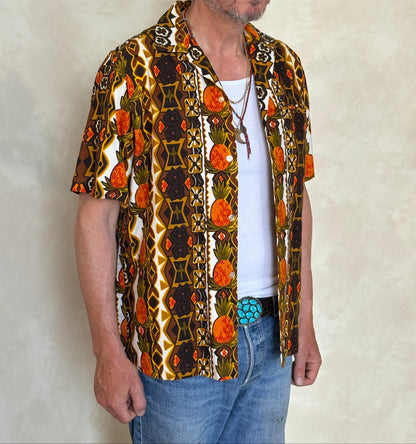 Vintage 60s Hawaiian Cotton Shirt Made in Hawaii | Size M-AJ357 Studio