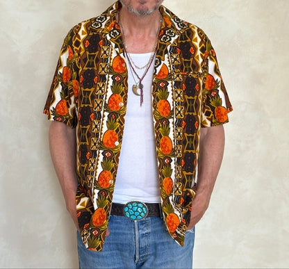 Vintage 60s Hawaiian Cotton Shirt Made in Hawaii | Size M-AJ357 Studio