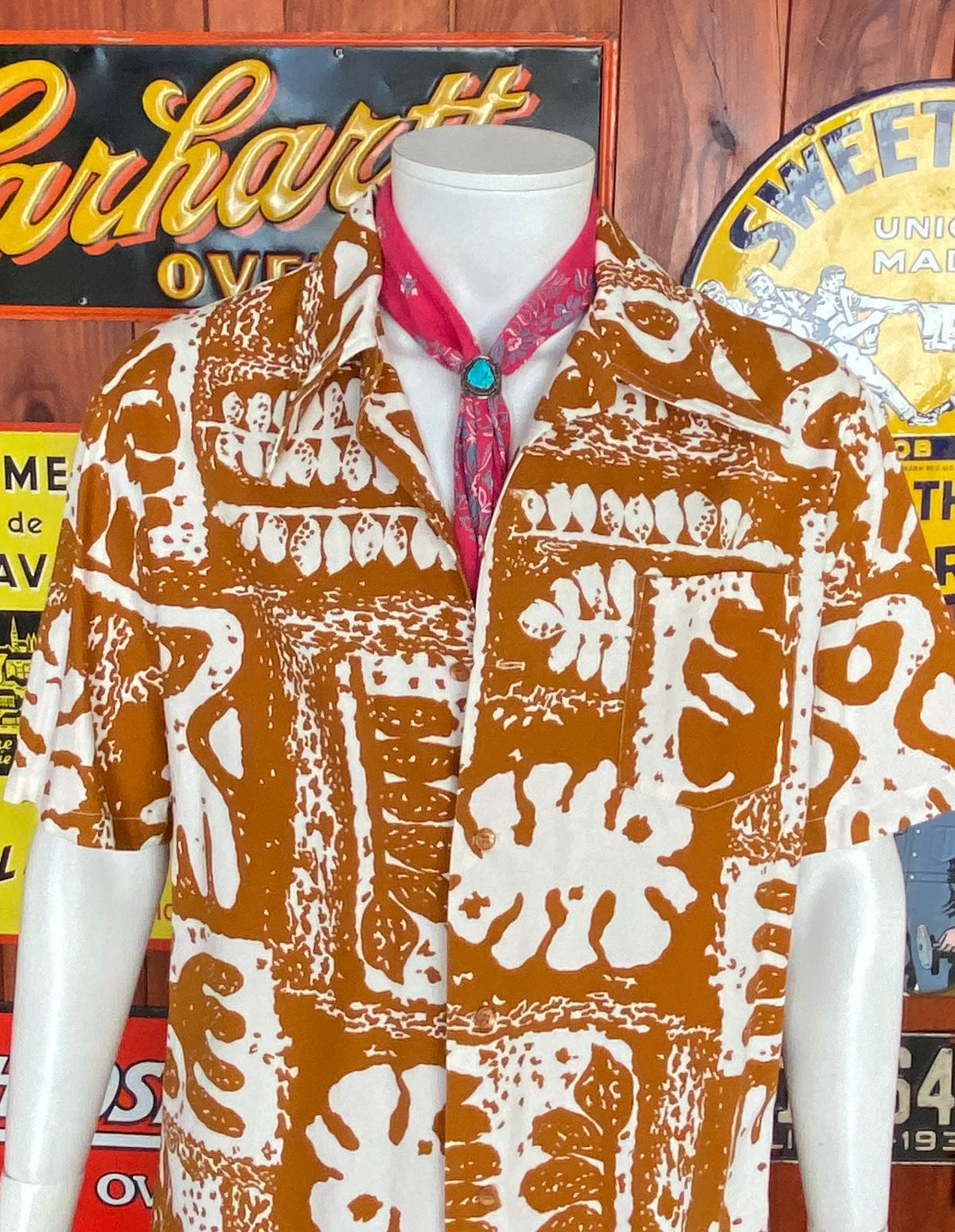 Medium Size Vintage 90s Hawaiian Cotton Shirt by Jantzen - Retro Beachwear Collectible-AJ357 Studio