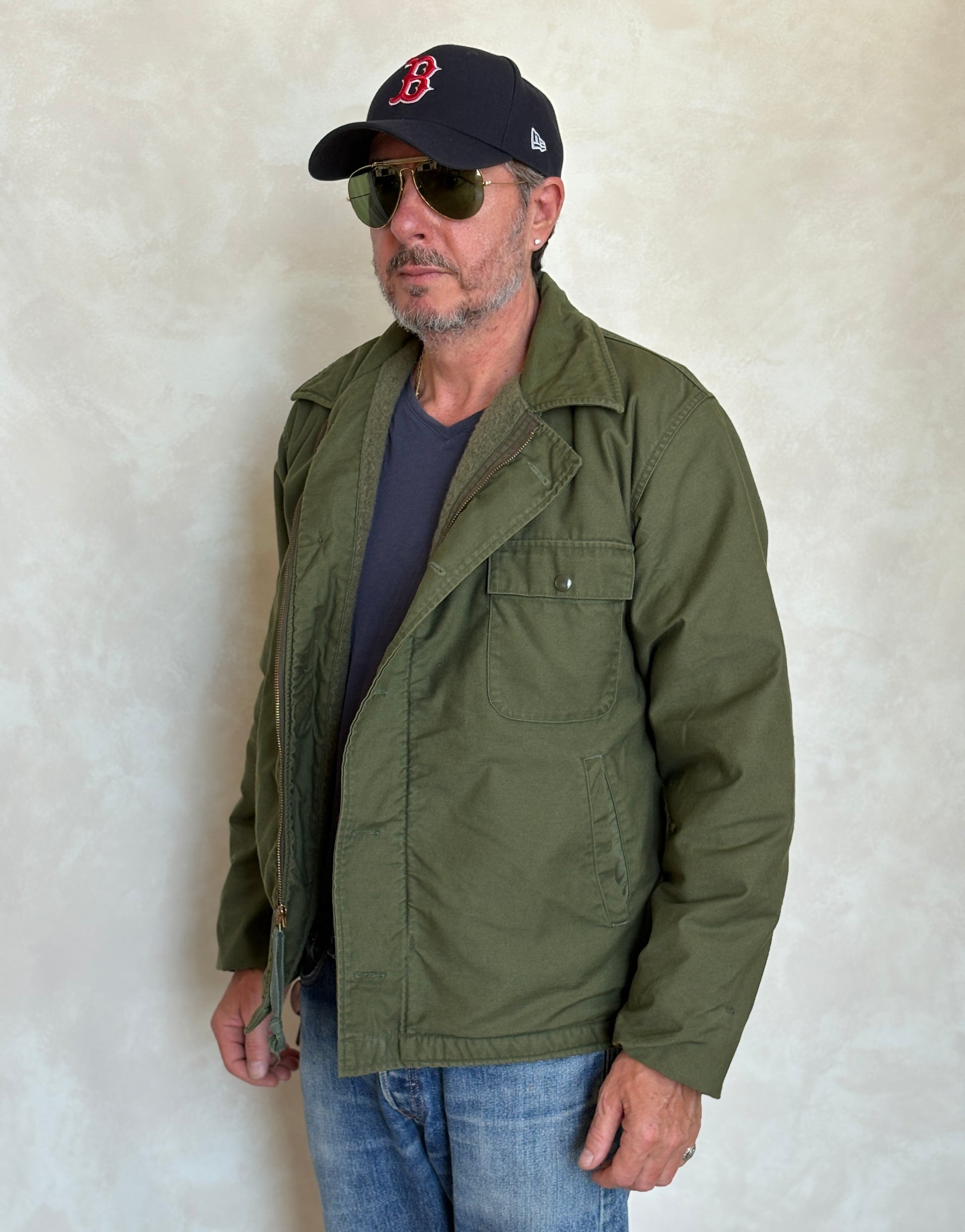 Large. Authentic Vintage 1973 A2 US Navy deck jacket. USN - USA Vintage Bcn