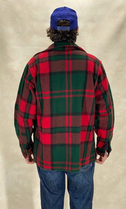 Size Large. .Vintage L.L. Bean Wool Plaid Jacket – 4 Pockets, Made in USA, Classic Outdoor Style-AJ357 Studio