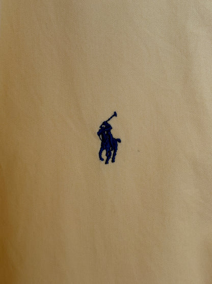Ralph Lauren BLAKE Button-Down Shirt Large | Solid Yellow Cotton | Mens Classic Shirt