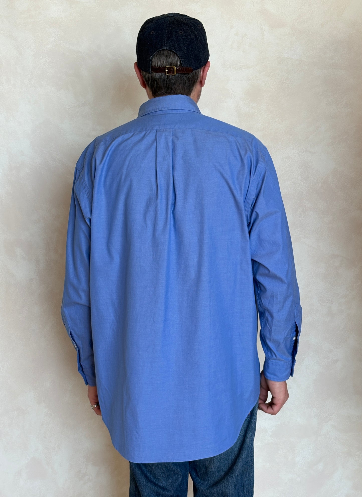 Ralph Lauren Yarmouth Shirt 16.5/34 Blue Pinpoint Oxford Cotton