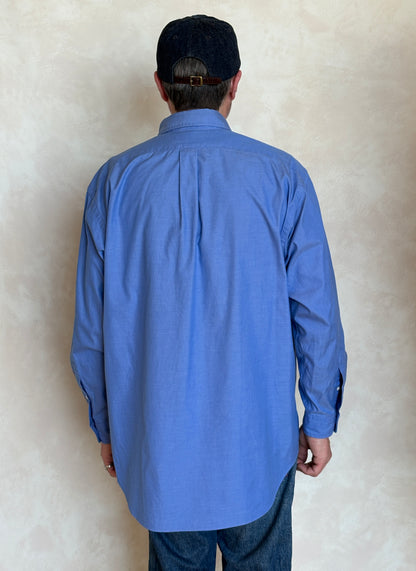 Ralph Lauren Yarmouth Shirt 16.5/34 Blue Pinpoint Oxford Cotton