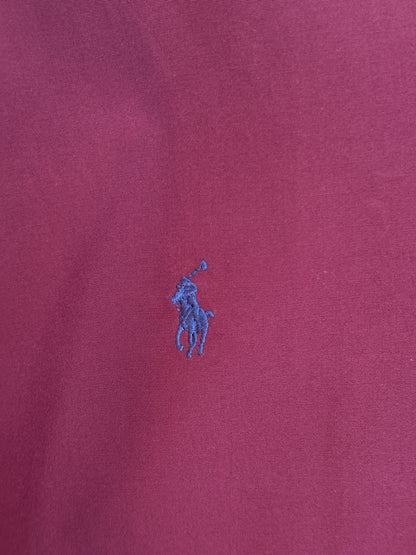 Ralph Lauren Classic Fit Shirt Large Burgundy Wine Cotton Vintage