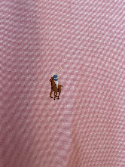 Ralph Lauren Yarmouth Shirt 15/33 Pink 100% Cotton Oxford Vintage