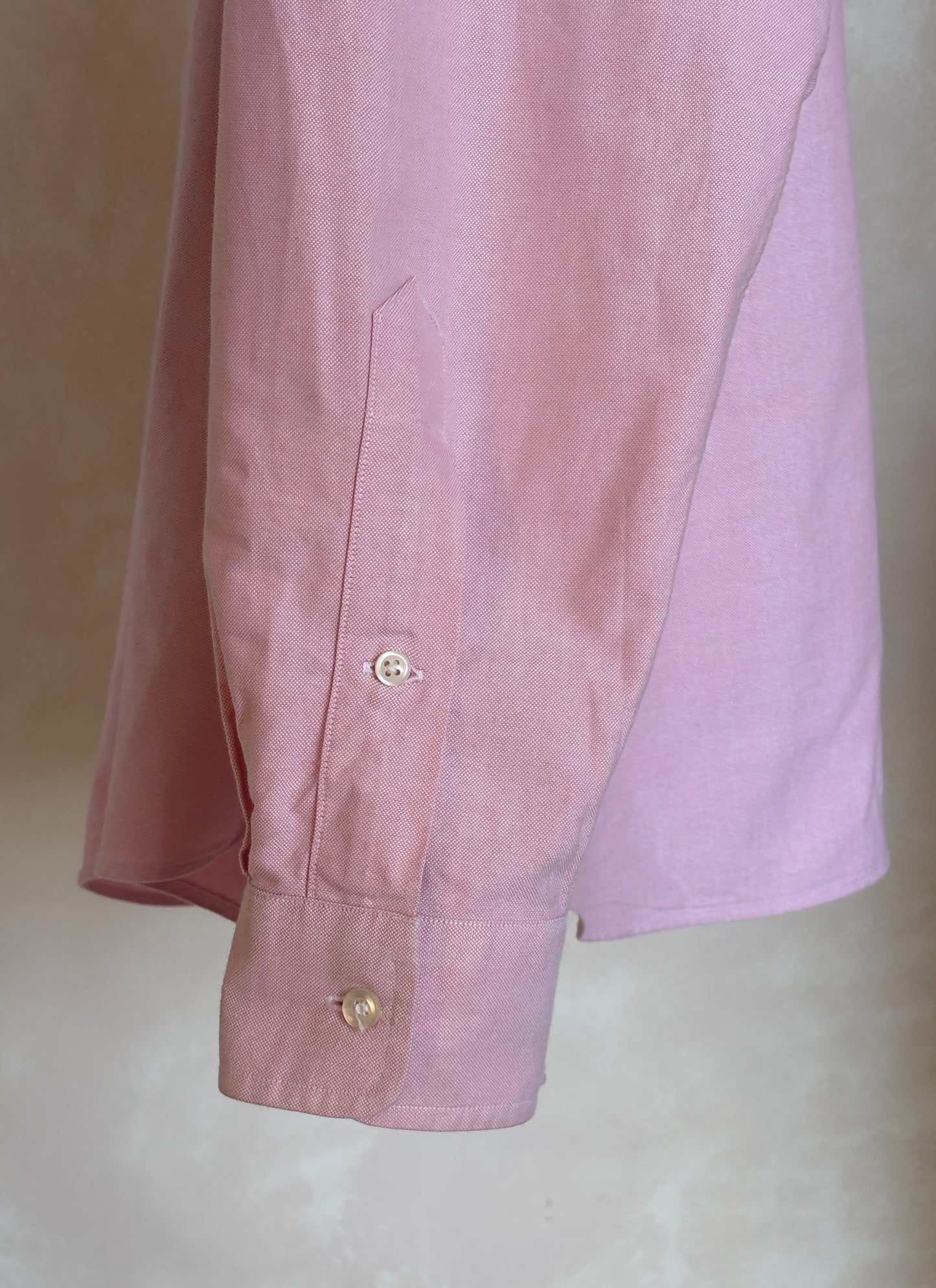 Ralph Lauren Yarmouth Shirt 15/33 Pink 100% Cotton Oxford Vintage
