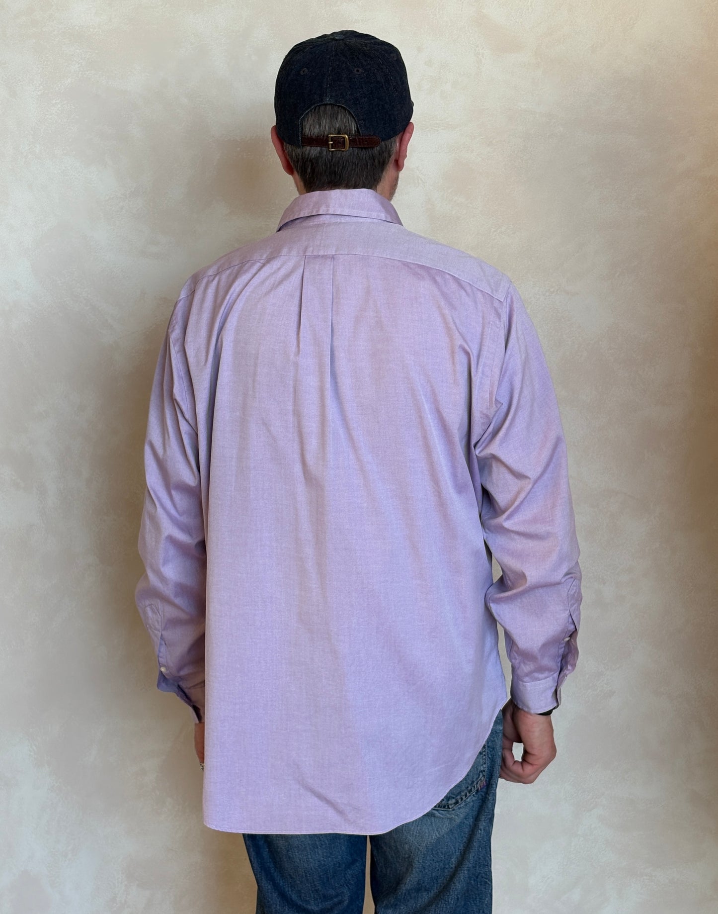 Ralph Lauren Classic Fit Shirt 16.5/35 Lavender Oxford Cotton Vintage