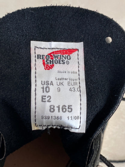 Size 10E (43 Euro) RW 8165 6-Inch Classic Round Toe Black Leather Boots-shoe-AJ357 Studio