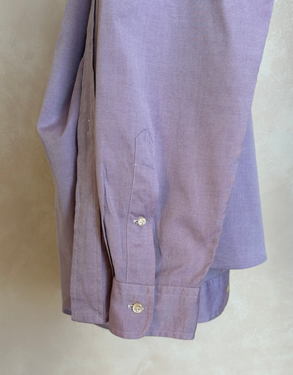 Ralph Lauren Classic Fit Shirt 16.5/35 Lavender Oxford Cotton Vintage