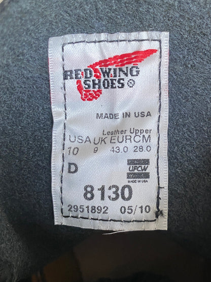 Size 10D / 43EU Red Wing 8130 Moc Toe Black Boots Made in USA (Second)-shoe-AJ357 Studio