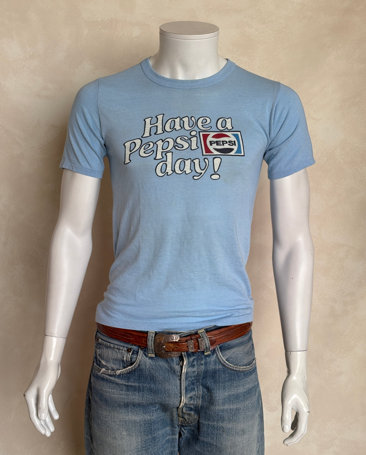 Small. 80s distressed vintage Pepsi-Cola t shirt-AJ357 Studio