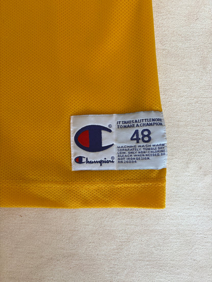 Champion LA Lakers #34 O'Neal Jersey Size 48 Gold Mesh Vintage 90s NBA Authentic