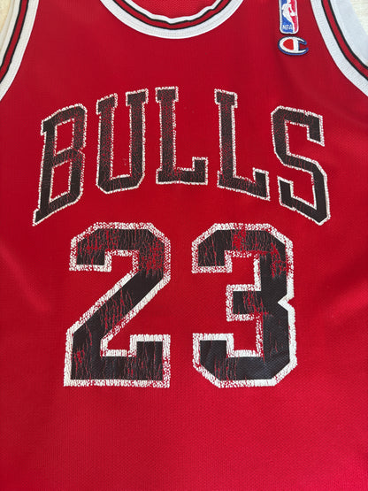 Champion Chicago Bulls #23 Jersey Size 48 Red Mesh Vintage 90s NBA Made in USA