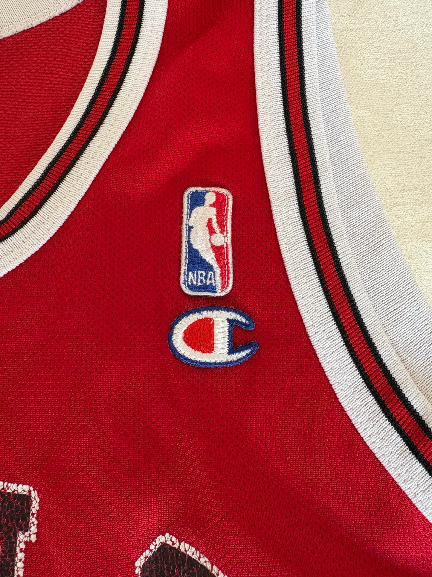 Champion Chicago Bulls #23 Jersey Size 48 Red Mesh Vintage 90s NBA Made in USA