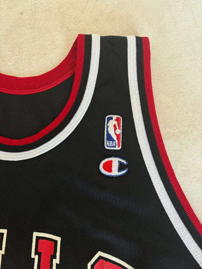 Champion Chicago Bulls #23 Jersey Size 48 Black Mesh Vintage 90s NBA Made in USA
