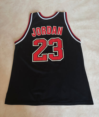 Champion Chicago Bulls #23 Jersey Size 48 Black Mesh Vintage 90s NBA Made in USA