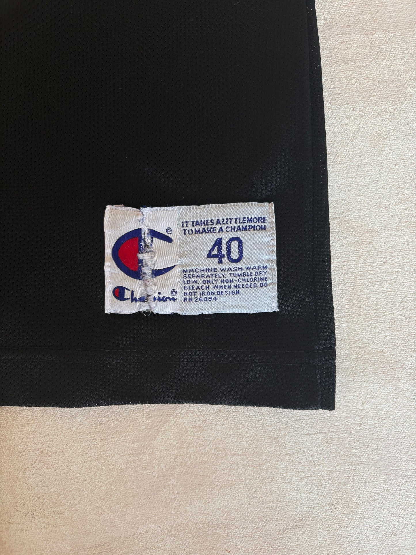 Champion Chicago Bulls #23 Jersey Size 40 Black Mesh Vintage 90s NBA Authentic