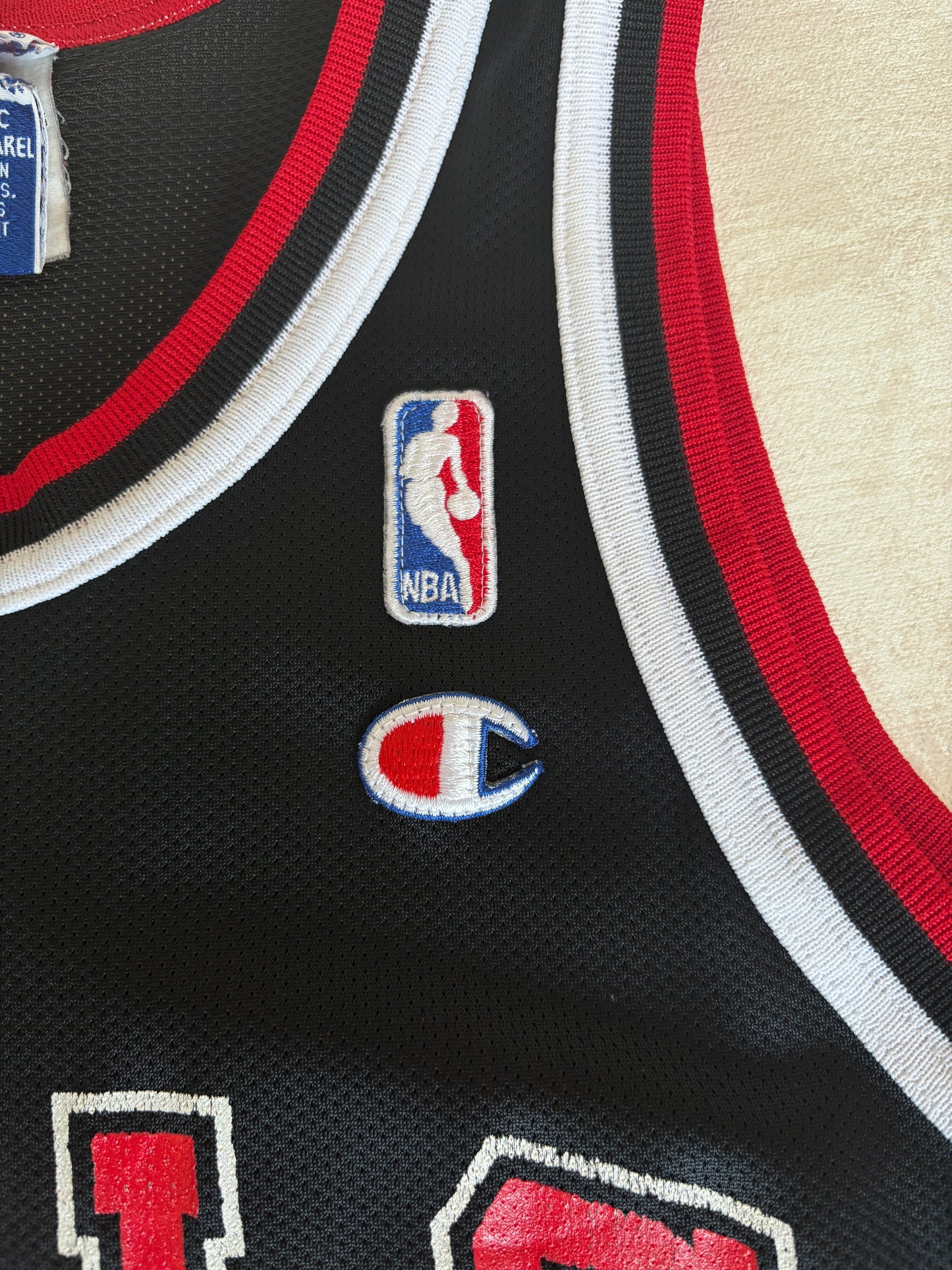 Champion Chicago Bulls #23 Jersey Size 40 Black Mesh Vintage 90s NBA Authentic