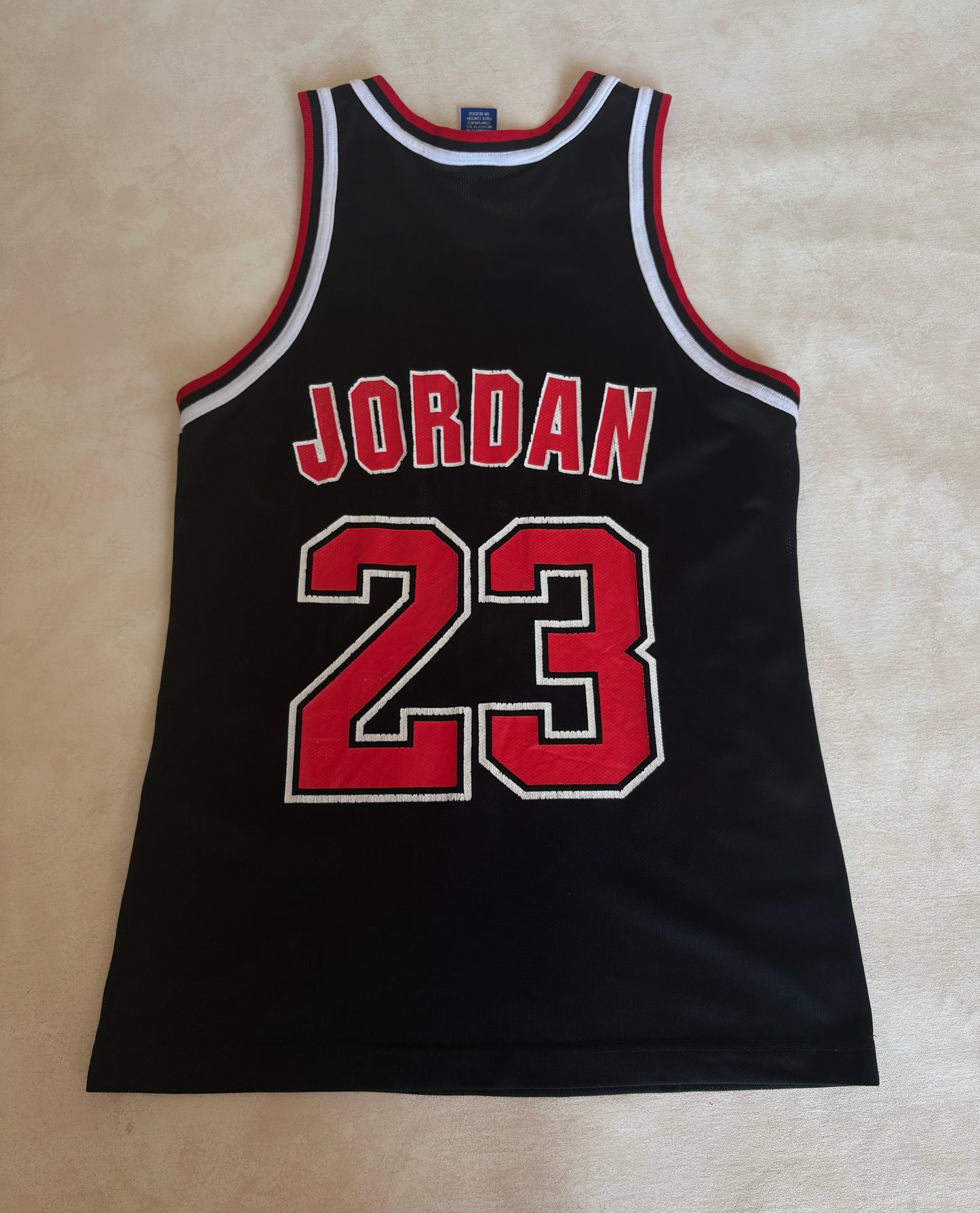 Champion Chicago Bulls #23 Jersey Size 40 Black Mesh Vintage 90s NBA Authentic