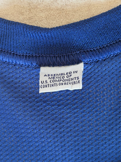 Champion Minnesota Timberwolves #21 Garnett Jersey Size 48 Blue Mesh Vintage 90s