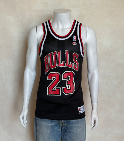 Champion Chicago Bulls #23 Jersey Size 40 Black Mesh Vintage 90s NBA Authentic