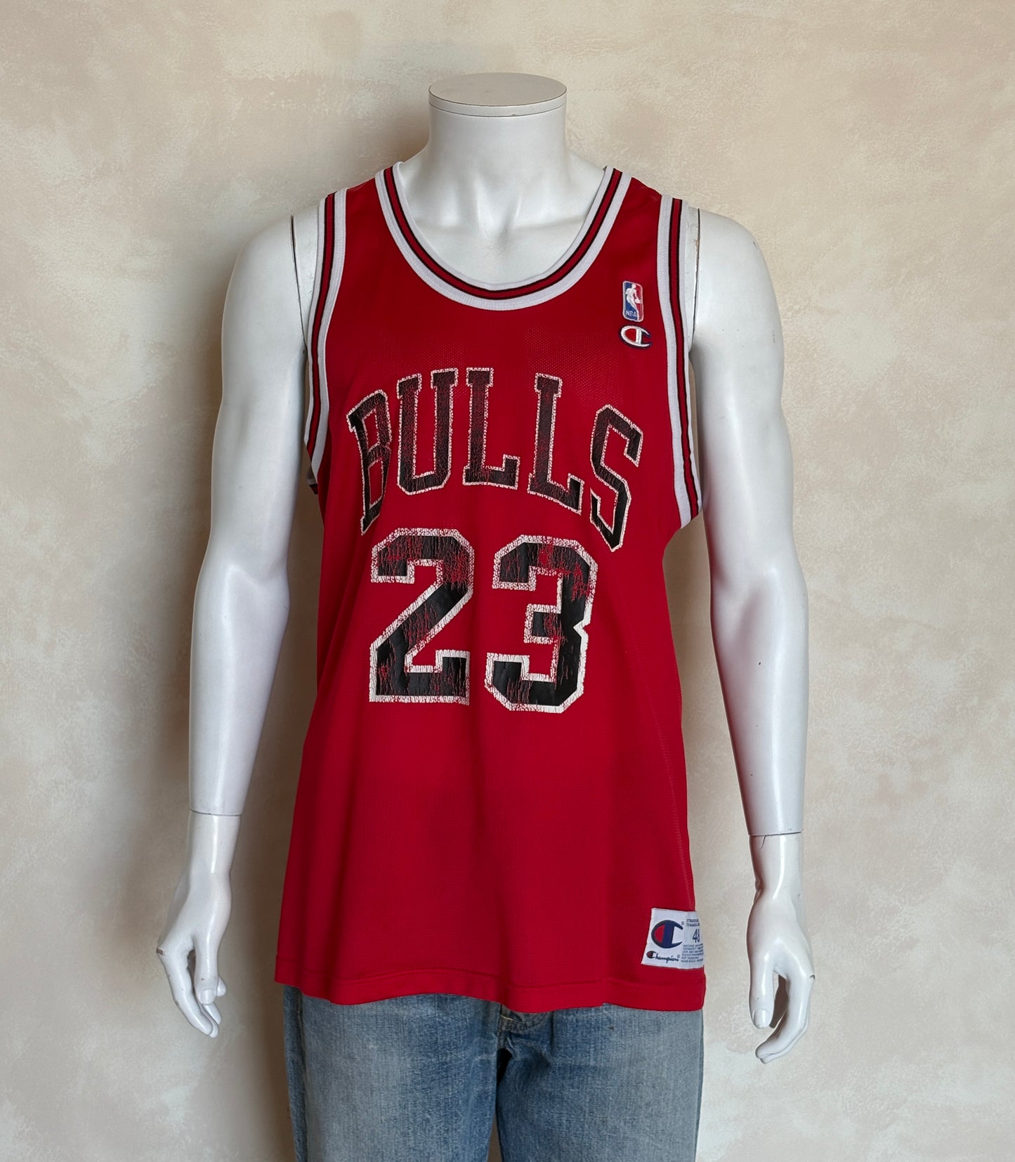 Champion Chicago Bulls #23 Jersey Size 48 Red Mesh Vintage 90s NBA Made in USA