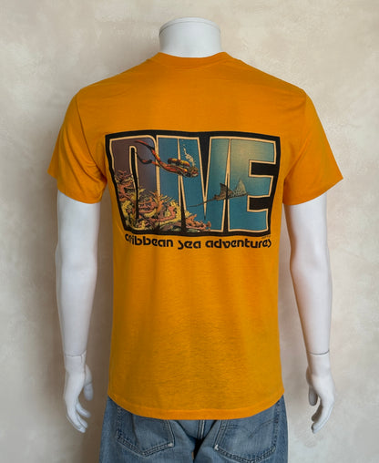 Vintage 83s Dive Caribbean Sea Adventures T-Shirt – St. Croix USVI Scuba Tee – Size L – Made in USA-AJ357 Studio