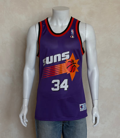 Champion Phoenix Suns Charles Barkley #34 Jersey Size 40 Purple Mesh 90s NBA Made USA