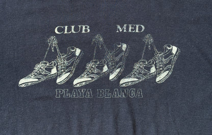 Vintage Club Med Playa Blanca T-Shirt – Size L – 1980s Graphic Sneakers Tee – Made in USA-AJ357 Studio
