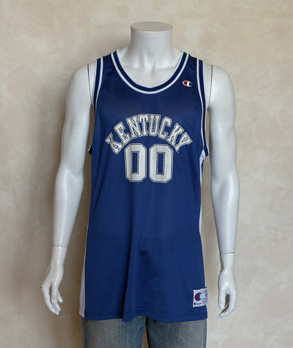 Champion Kentucky Wildcats #00 Jersey Size 48 Blue White Mesh 90s NCAA Made in USA