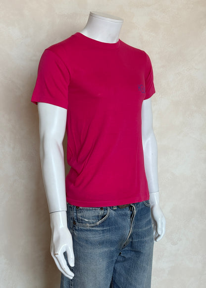 Vintage 80s Hobie Surf T-Shirt — Bright Pink Single Stitch Tee with Colorful Graphic Back Print — Small-AJ357 Studio