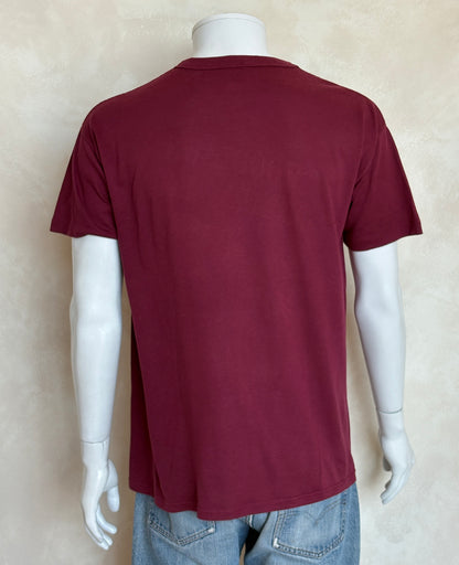 Vintage East Robertson T-Shirt Maroon Native Graphic 90s High School Spirit Tee Arrows & Headdress Print. Large-AJ357 Studio
