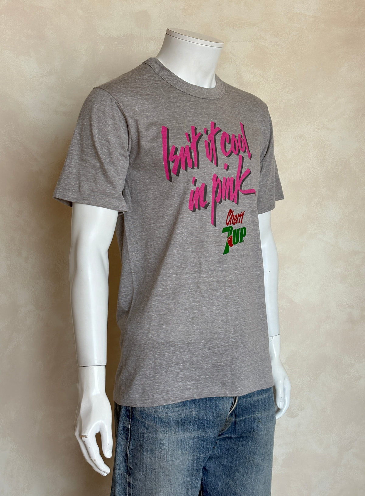 Vintage Sigle Stitch Cherry 7UP T-Shirt 80s. Soda Graphic Tee. Soft Drink Promo. Size S/M-AJ357 Studio