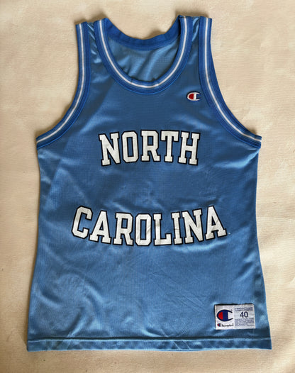 Champion North Carolina Tar Heels UNC Jersey Size 40 Carolina Blue Mesh 90s NCAA USA