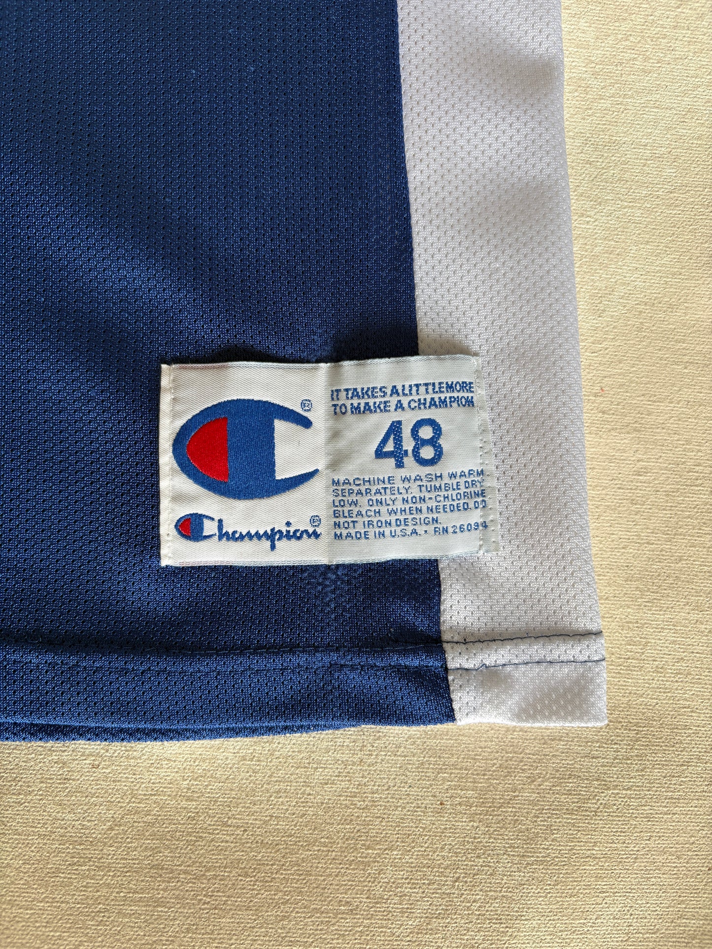 Champion Kentucky Wildcats #00 Jersey Size 48 Blue White Mesh 90s NCAA Made in USA